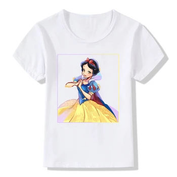 Disney Princezná snehulienka detské Oblečenie, Tričká Roztomilý T Košele Cartoon Kawaii Deti Móda Nové Horúce Top Chlapec Dievča Tee Tričko