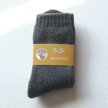 84g Zimné Mužov a Žien Ponožky Predĺžil a Pribrala Teplé Vlnené Ponožky Farbou Stredné Trubice Ponožky Poschodí Ponožky Domov Ponožky