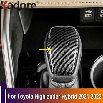 Pre Toyota Highlander Hybrid 2021 2022 Radenie Gombík Hlavu Krytie Výbava Interiérové Doplnky, Auto Nálepky, ABS Uhlíkových Vlákien