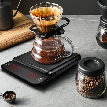 3 kg/0.1 Digitálne Kávy Stupnice s Časovač Prenosné Elektronické Kuchynské Váhy Automatické Časovač Zalejeme Espresso Smart Kávy Rozsahu