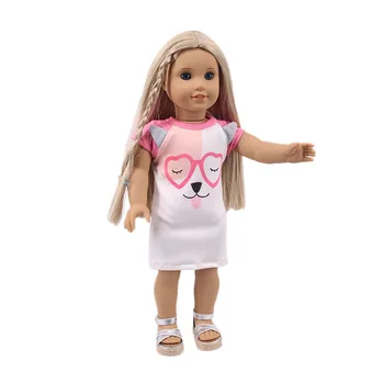 Ping Zvierat Tričko Pre 18-Palcové American Doll Dievča, Hračky A 43 Cm Narodené Dieťa Oblečenie & Našej Generácie & Nenuco & Reborn Bábiky