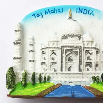 Indický Turistické Suveníry Magnet Vložiť Nálepky Taj Mahal Troch-Dimenzionální Krajiny Remesiel