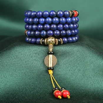 Lapis Lazuli Kameň Japamala Náramok 108 Budhistické Modlitebné Perličiek Malá Náramok Muži Ženy Liečivú Energiu Ochrany šperky