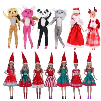 Hot Predaj 3 Set/Pack Vianočný Kostým Zvierat Cosplay Oblečenie, Oblečenie pre Bábiky Barbie Kawaii Roztomilý Príslušenstvo pre 30 cm Bábiky Hračky