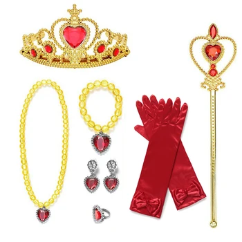 Disney Princezná Rukavice Prútik Koruny Šperky Set Parochňu Princezná Šaty Oblečenie Cosplay Moana Príslušenstvo