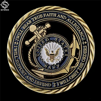 USA Výzvou Hodnotu Mince Navy Znak Core Token Duté Mince Medaila Odvahu Záväzok Mince