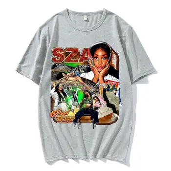 SZA Dobré Dní Grafický T-shirt Hip Hop Rapper 90. rokov Vintage T Shirt Lete Muži Ženy Bavlna T-shirts Nadrozmerná Streetwear