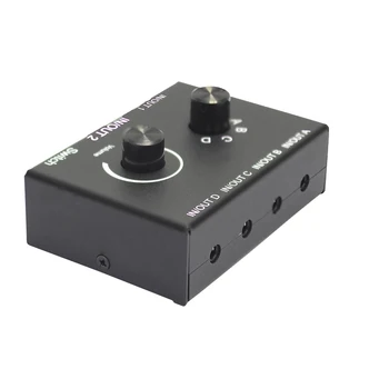 Bi-directional 3.5 mm Stereo Audio Prepínač splitter výber 4 v 2 alebo 2 v 4 stereo audio prepínač splitter Adaptér