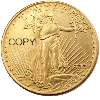 NÁS 1933 $20 Dolár Saint Gaudens Double Eagle Pozlátené/Meď Kópiu Mince(S Kopírovať Slovo Na Zadnej strane)