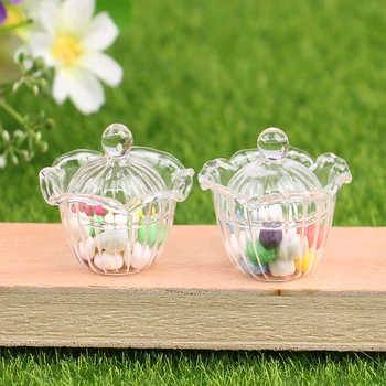 1:12 Domov Záhrada Dekor Domček Pre Bábiky Miniatúrne Sklenené Vázy Transparentné Skladovanie Jar Kvetináč Ručne Príslušenstvo