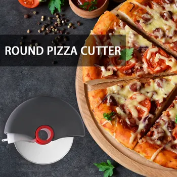 Pizza Krájač Koleso Z Nerezovej Ocele Pečivo Fréza Pečenie Fréza Navi Odnímateľný Umývateľný Kolo Roller S Ochranným Čepeľ