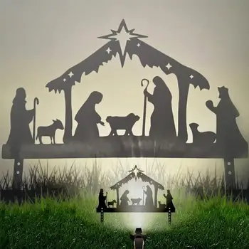 Vonkajšie Betlehemy, Vianočné Kovové Vklad Siluetu Narodenia Ježiša Ozdoby Vianočné Darčeky Remeslá Domova