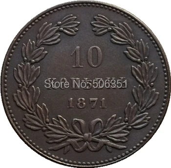 Ruský medené mince 10 kopecks1871 kópiu 28.5 mm doprava Zadarmo