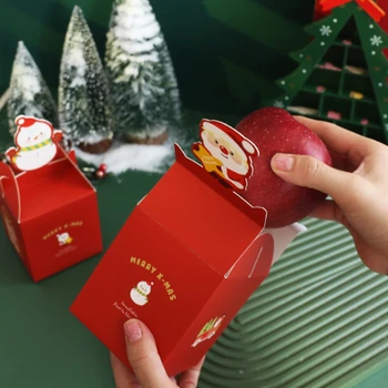 10-80 KS Vianočné Apple Box Vianočný Darček Papier Balík, Ovocie, Dezert Tortu, Zákusky Balenie Dovolenku Strany Veľkoobchod Santa Claus