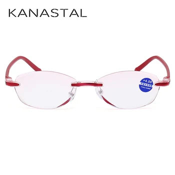 Okuliare na čítanie Ženy bez obrúčok Presbyopia pre Lady Anti Modré Svetlo Okuliare na Čítanie +1.0 +1.5 +2.0 +2.5 +3.0 +3.5 +4.0 Ultralight