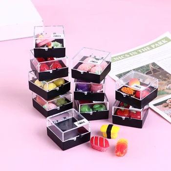 1 Box Simulácia Miniatúrne Potravín Model Doll House Ovocie Sushi Omáčkou Doll House Kuchyňa Accessorie Hračka