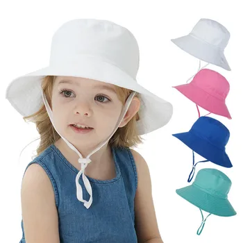 Letné Baby Sun Hat Baby Sun Hat pre Dievčatá a Chlapcov Vonkajšie Anti UV Deti Pláži Čiapky Vedro Spp