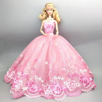 Ružová Hviezda Sequin Svadobné Šaty 1/6 BJD Oblečenie Pre Barbie Doll Oblečenie Pre Barbie, Šaty Šaty Vestido 11.5