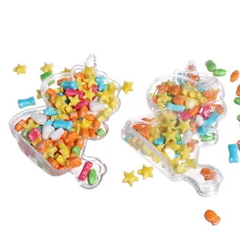 12PCS Priehľadného Plastu Tvorivé Candy Box Strany Narodeniny Vrátiť Darčekové Krabice Svadobné Šperky Úložné Boxy