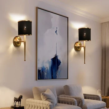 Nordic Medi Wall Light Gold LED pre Nočné Lampy Pozadí Dekorácie Chodby, Obývacia Izba, Schodisko Osvetlenie