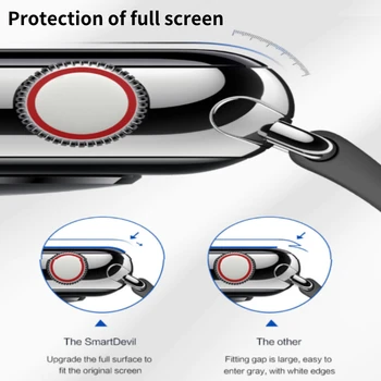 SmartDevil Ochranná Fólia pre iWatch 7 6 SE Úplné Pokrytie Screen Protector pre Apple Hodinky 5 4 3 2 1 HD Mäkké Hydrogel Film 40 mm