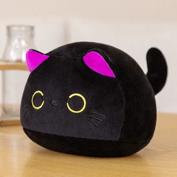 Roztomilý Black Cat prívesok Plyšové Hračky Mäkké Kawaii Anime Vankúš Krásne Cartoon Zvierat Plnené Bábika Dievčatá, valentínske Darčeky, Ozdoby