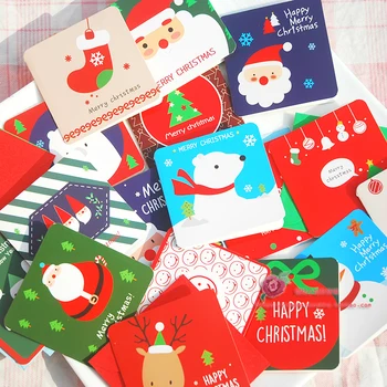 24set/veľa mix štýlov 24 KS karta+24 KS obálka MINI Vianočné priania darček Zapisovať karty DIY dekorácie karty