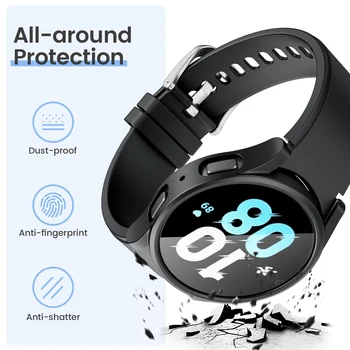 Sklo+puzdro pre Samsung Galaxy Watch 5 40 mm 44 mm príslušenstvo PC Bumper Kryt Všetci-Okolo Screen Protector samsung Galaxy watch 5 pro 45mm