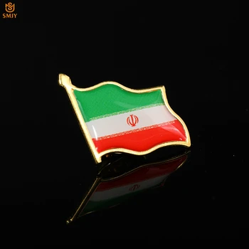 Iránskej Islamskej Republiky Alah Akbar Národnej Vlajky Pozlátené Smalt Kovový Kolík Módne Banner Klopě Pin Brošňa Pripnúť Odznak Šperky