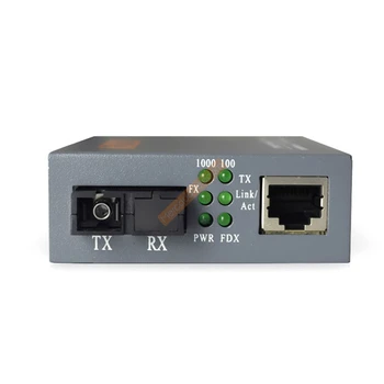 Gigabit Optických Médií Converter, 10/100/1000Mbps jednovláknová SC Port HTB-gs-03 Externé Napájanie