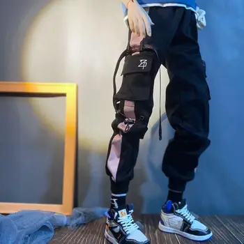 BJD bábika oblek pre Strýko módne individuality šport hip hop hip nohavice cargo nohavice Strýko strane biele pruhované a čierne nohavice bábika