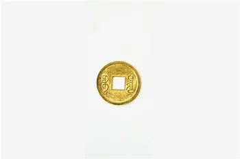 100KS 24mm Zlaté Staroveké Čínske Feng Shui Šťastie Mince Šťastie Cisárov Starožitné Bohatstvo Peniaze Na Zbierku Darček