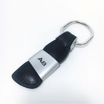 Auto Styling Logo Keychain Krúžok Príslušenstvo pre Audi Q7 A6 C5 C6 C7 A3 8P 8V 8 L A4 B8 B6 B7 B9 A5 A7, A8, Q5 A1 TT MK2 Q3