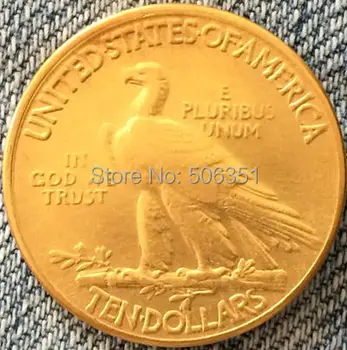 24 K zlatom 1933 Indian head $10 zlatej mince KÓPIA