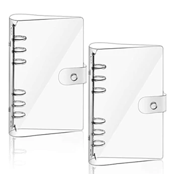 A7 A6 A5 Transparentné Loose Leaf Binder Notebook Vnútorné 6-Core Kryt Poznámka Knihu Vestník Plánovač Office Školy Grafické Efekty Dodávky