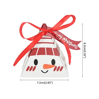 10pcs Vianočné Kraft Papier Boxy Santa Claus Čokoládové Cukrovinky Balenie Box Deti Prospech Vianočný Darček 2023 Šťastný Nový Rok Party Decor
