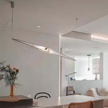 Nordic Dizajnér Tvorivé Plachetnici Umenie Luster Jednoduché, Obývacej Izby, Spálne, Jedálne Prívesok Lampa Chrome Domov LED Hanglamp Zariadenie