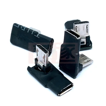 90 Stupňov USB Vľavo a Vpravo Šikmého Micro 5pin Žena Micro USB Muž Údaje Adaptér Mini USB Konektor Konektor Micro USB