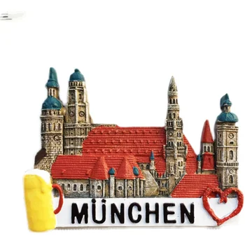 Nemecko, Mníchov, Marienplatz, orientačný bod architektúra, kreatívne cestovného ruchu, pamätné dekorácie remeslá, magnetické chladnička