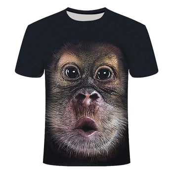 Móda Legrační Opice Lete Bežné Zvierat Vzor pánske T-Shirt Nové Harajuku Osobnosti Tee Hip Hop 3D Tlač Krátky Rukáv Topy