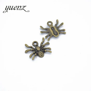 YuenZ 20pcs Spider Charms Bronz z Tibetského Striebra Plátovaného Prívesky, Starožitné Šperky Čo HOBBY Ručné Remeselné 19*15 mm D223