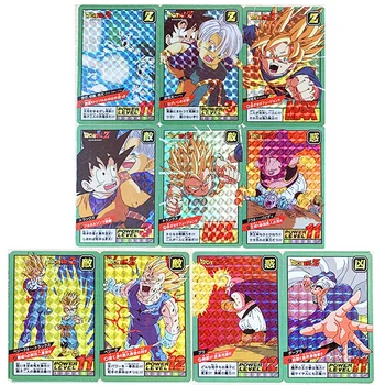 10pcs/set Dragon Ball GT Lom Proces, Č. 10 Super Saiyan Heroes Bitka Ultra Inštinkt Goku Vegeta Herné Kolekcia Kariet