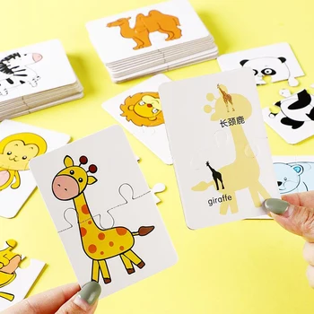 Baby Puzzle, Hračky pre Deti, Zvieratá, Ovocie Truck Graf Karta Zodpovedajúce Hry Montessori Hračky pre Deti 1 2 3 Rokov Chlapci Dievčatá