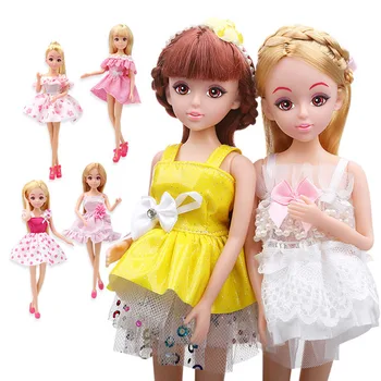 Skutočné Lelia módne bábiky pre dievčatá darčeky kawaii roztomilá bábika Šaty Oblečenie Príslušenstvo Nastaviť predstierať, že hrať hračky pre deti deti