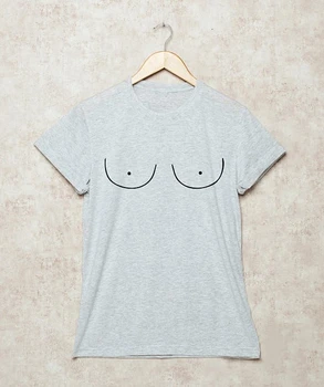 Vtipné Ženy Tities T-Shirt Cartoon Vypracovaný Kozy Ručne Ťahané Ženy Nemajú Potrebu Prsia Bežné topy tumblr dievčatá kozy t shirt - K130