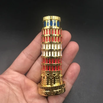 (5 kusov / lot)Spojené Kráľovstvo Francúzsko Taliansko Rím Notre Dame Spojené Štáty Katar Šikmá Veža Pisa Kovové Chladnička Magnet
