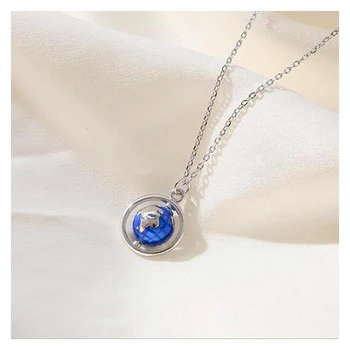 Nový hot-predaj dámske strieborné osobnosti svete prívesok módne čerstvé náhrdelník šperky darček L1356