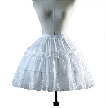Vysoká Kvalita Čipky Cosplay Spodničky Lolita 2Hoops Opuchnuté Sukne pre Dievča Šaty Svadobné Príslušenstvo
