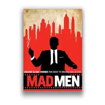 Mad Men Sezóny Seriálu White Natieraný Papier Plagát na Stenu Umenie Home Art Decor Maľovanie obrazov na Stenu Obývacia Izba Moderné Dekorácie