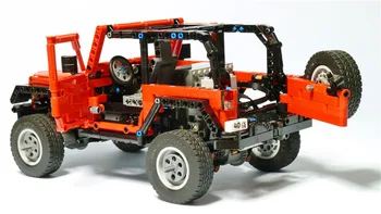 NOVÁ MOC 8863 Jeep Wrangler Dobrodruh LED RC Výkon Motora Funkcia fit High-tech Budovy Bloku tehly Vozidla Autá dieťa Hračku Gft